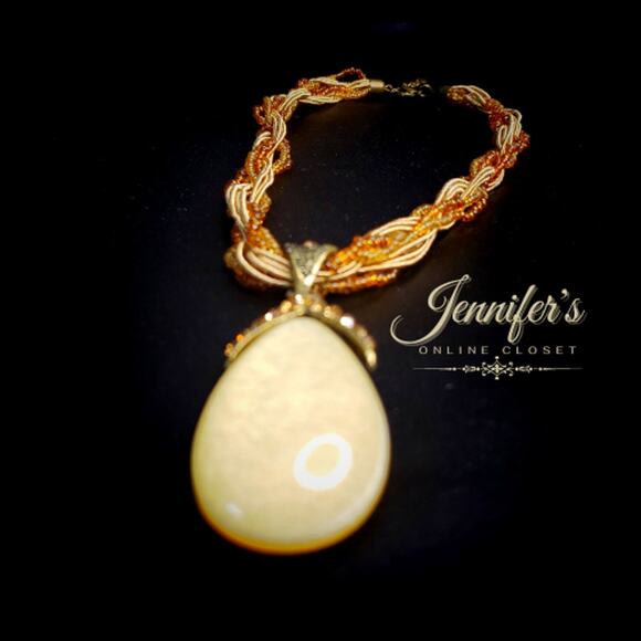 3/$25 Bohemian Teardrop Stone Necklace - Picture 10 of 13